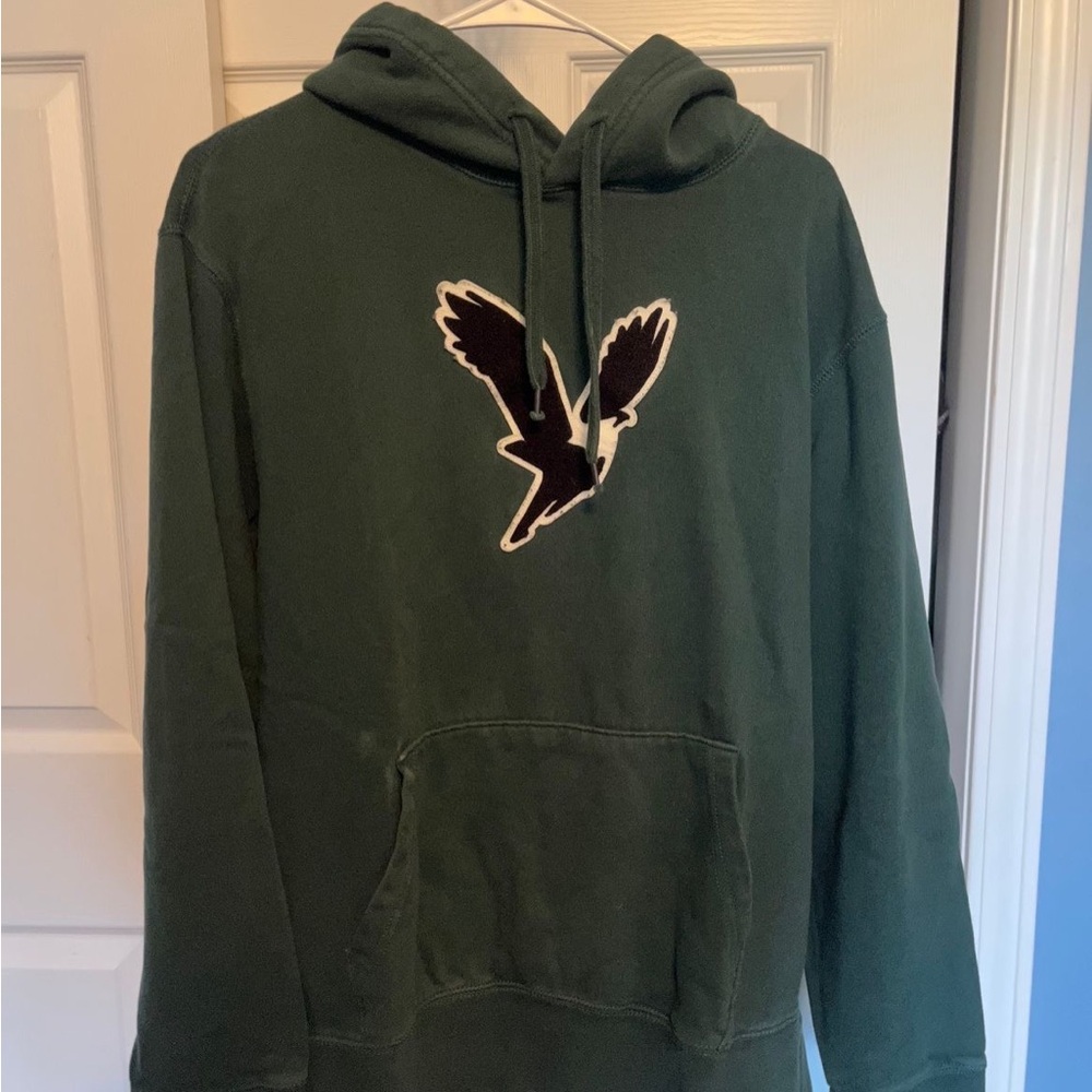 American Eagle Outfitters Dark Green Hoodie with Black Eagle